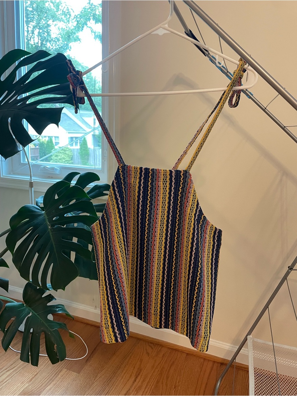 Madewell Multicolor Striped Crochet Tank Top